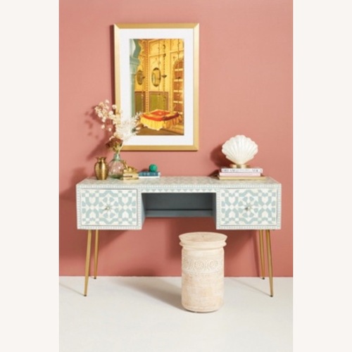 Used Anthropologie White Wood Desk for sale on AptDeco