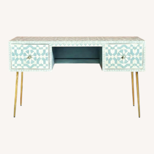 Used Anthropologie White Wood Desk for sale on AptDeco