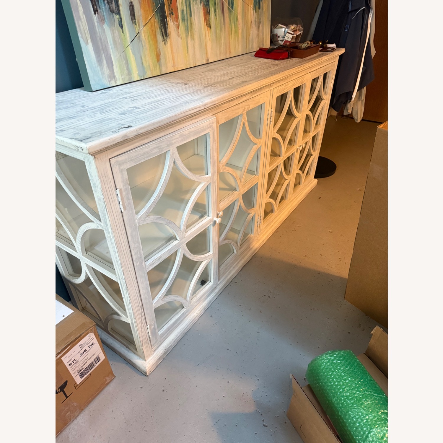 Vintage/Antique Finds White Wood Sideboard - image-3