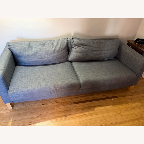 Used IKEA Karlstad Light Gray 2 Seater Sofa for sale on AptDeco