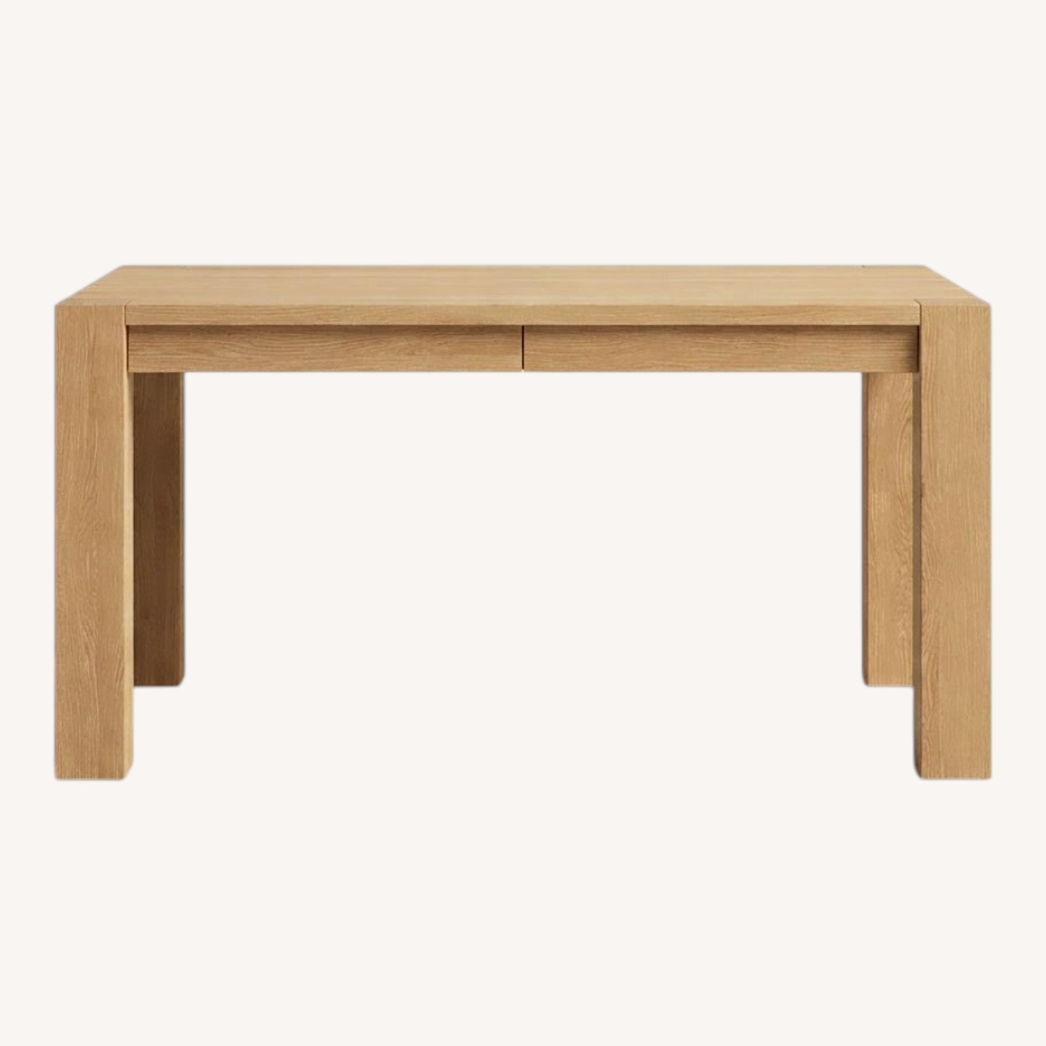 Crate & Barrel Terra White Oak Desk with Outlets - image-0