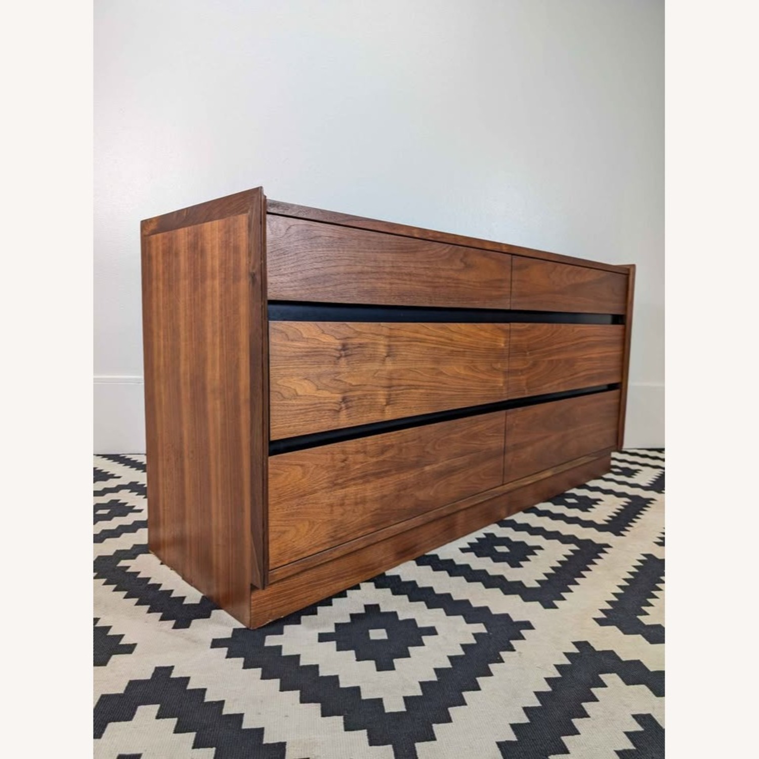 MCM 6 Drawer Walnut Dresser by Dillingham - image-1