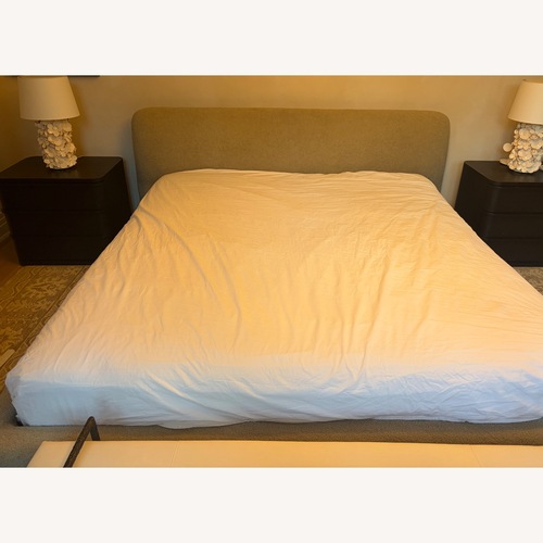 Used Natural Fabric King Bed for sale on AptDeco