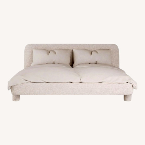 Used Natural Fabric King Bed for sale on AptDeco