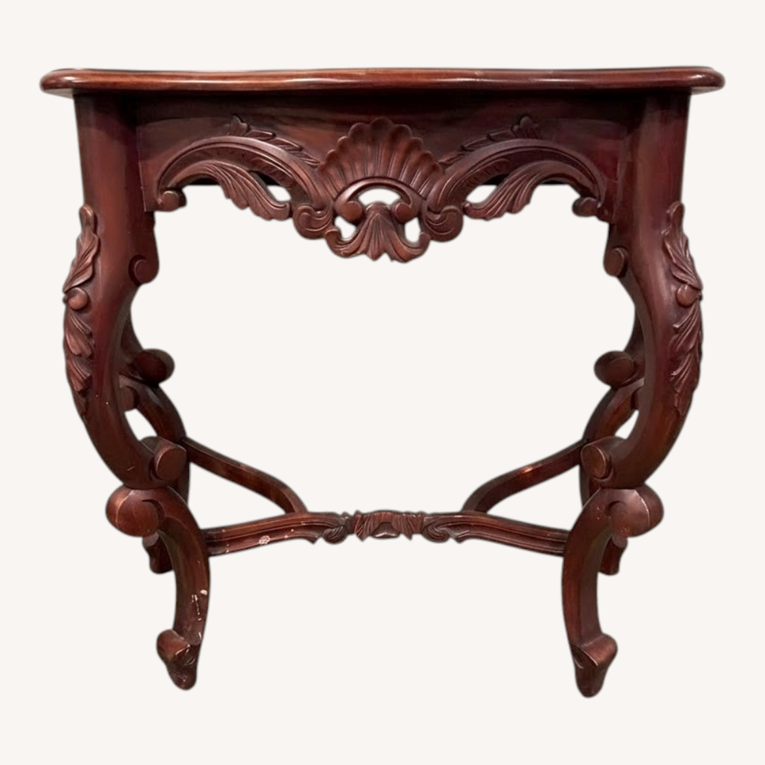 Vintage/Antique Finds Dark Brown Wood Side Table - AptDeco