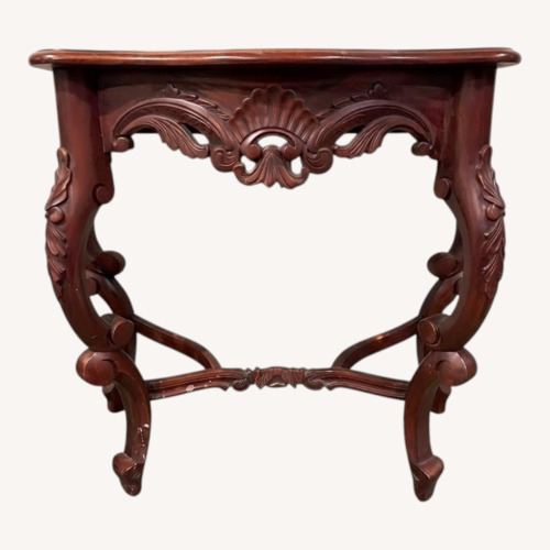 Used Vintage/Antique Finds Dark Brown Wood Side Table for sale on AptDeco