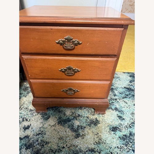 Used Bassett Light Brown Wood Nightstand for sale on AptDeco