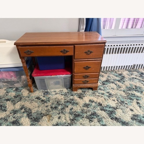 Used Bassett Light Brown Wood Desk for sale on AptDeco