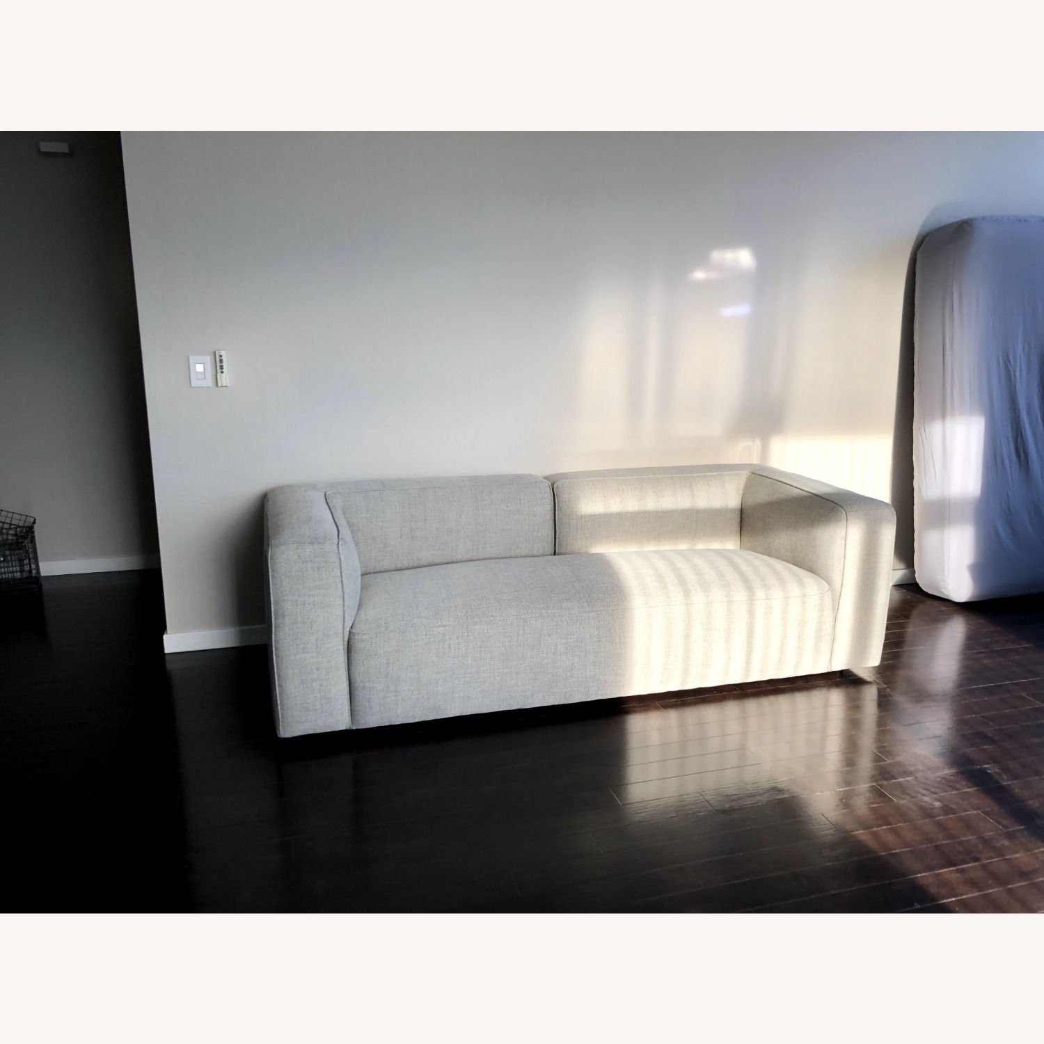 CB2 Lenyx 3-Seater Fabric Grey Couch - 92" - image-3