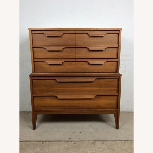 Used Mid Century Highboy Dresser with Bentwood Pulls for sale on AptDeco