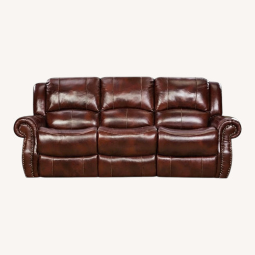 Used Raymour & Flanigan Power Leather Reclining Sofa for sale on AptDeco