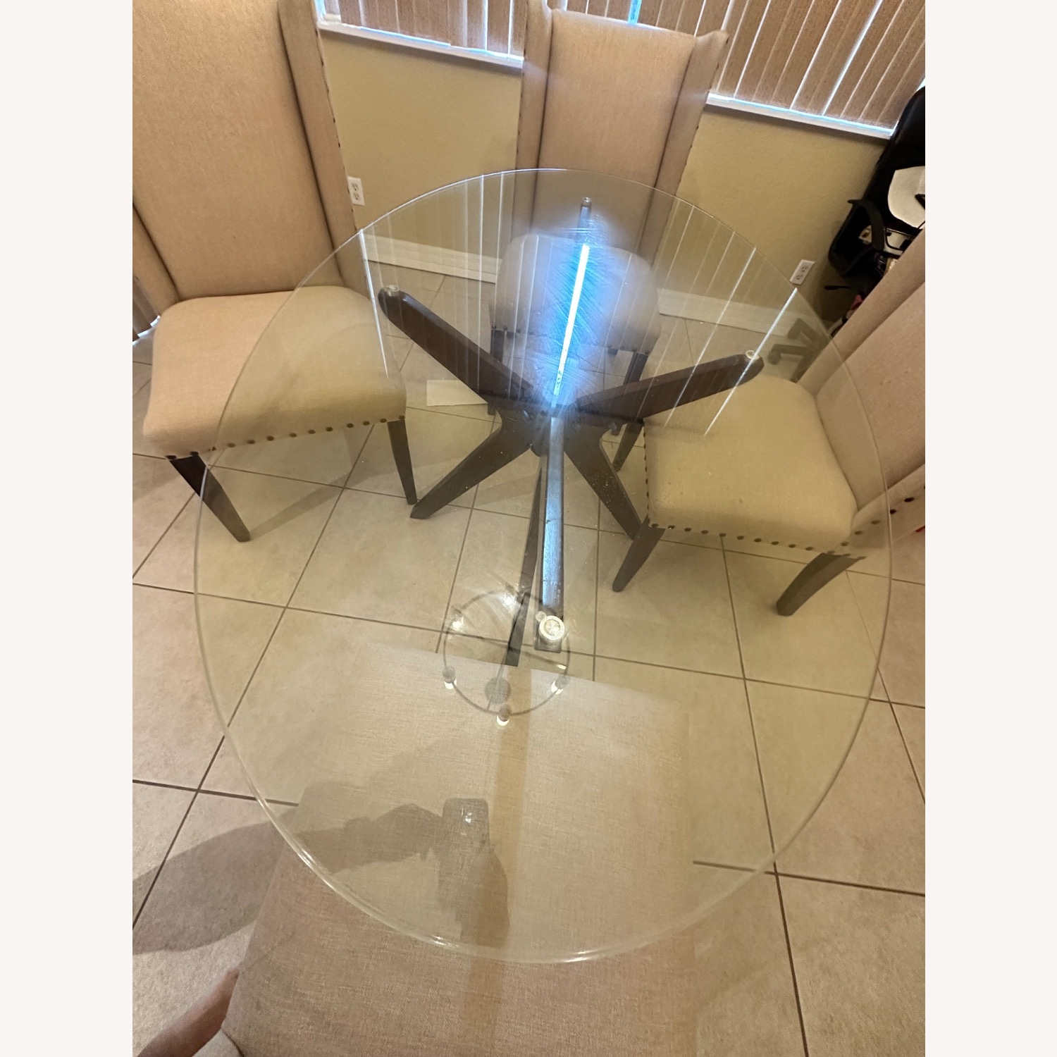 Transparent Glass Dining Table - image-1