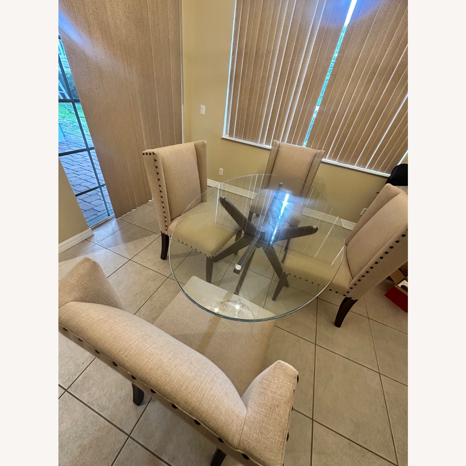 Transparent Glass Dining Table - image-5