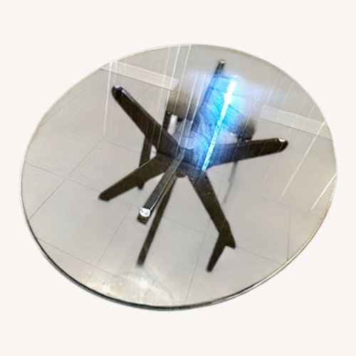 Used Transparent Glass Dining Table for sale on AptDeco