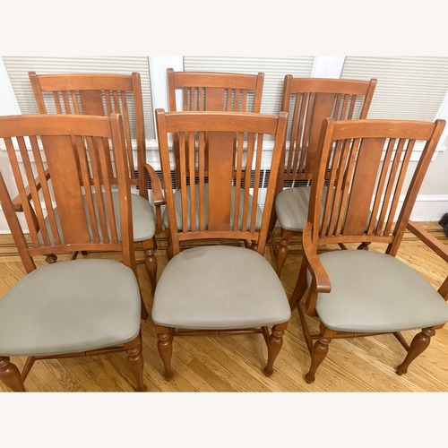 Used Set of 6 Solid Wood Dining Chairs, Canadian-Made for sale on AptDeco