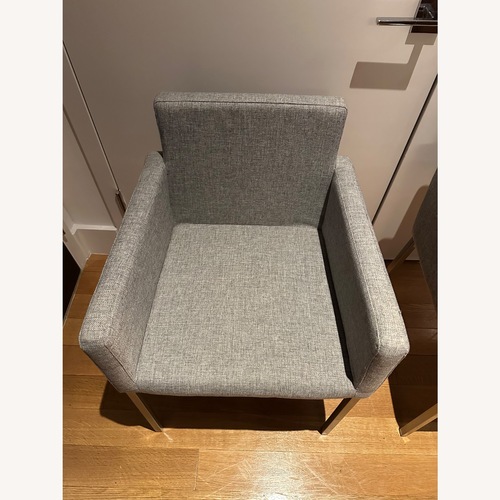 Used CB2 Light Gray Fabric Accent Chairs for sale on AptDeco