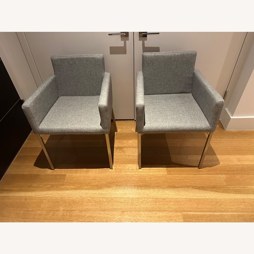 Used CB2 Light Gray Fabric Accent Chairs for sale on AptDeco