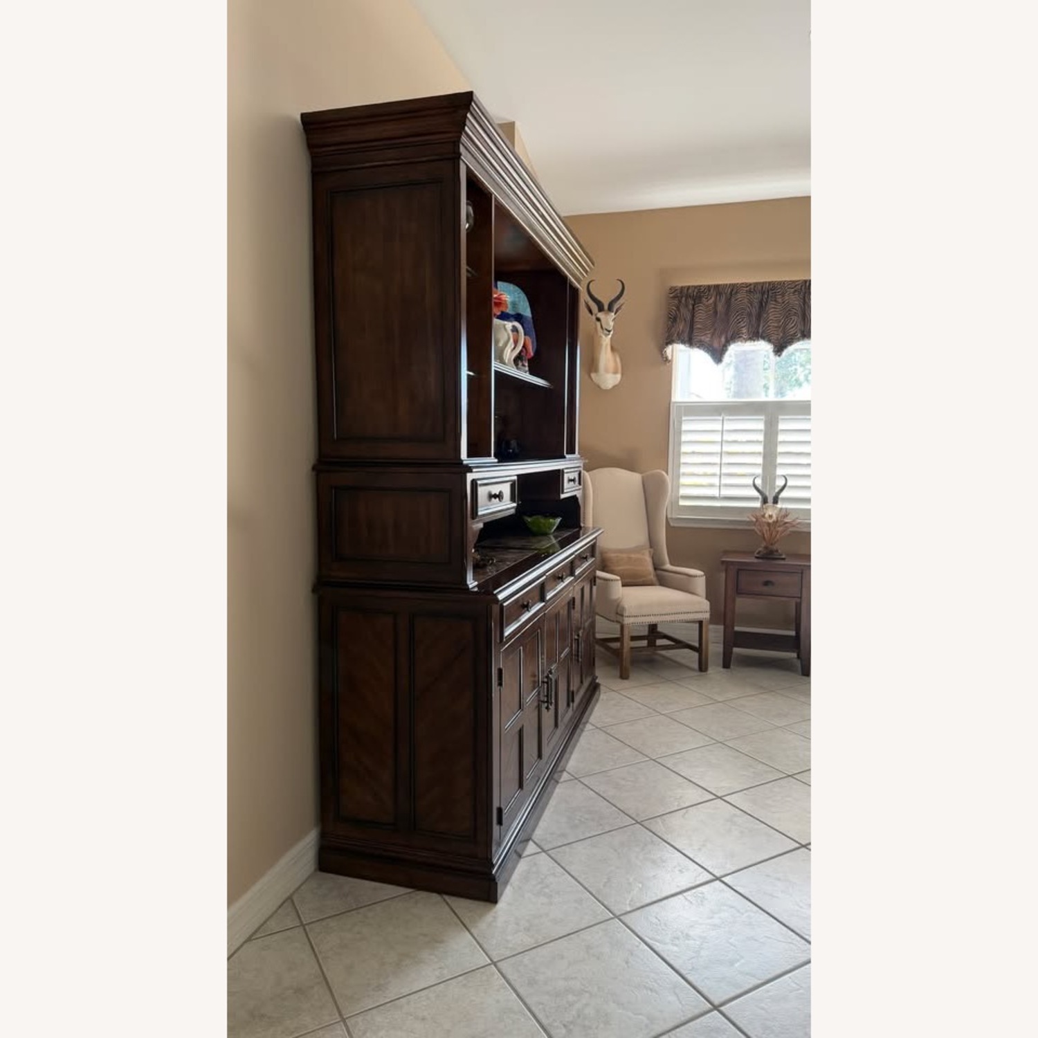 Pottery Barn Dark Brown Wood Sideboard - image-3