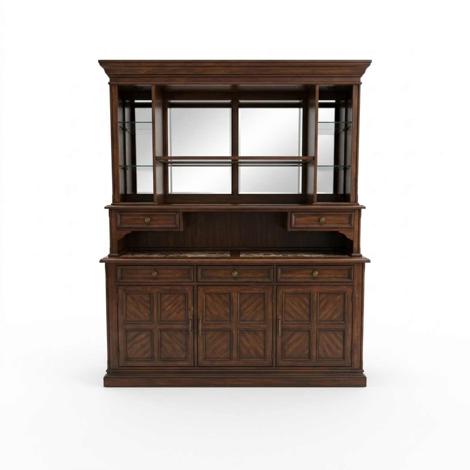 Pottery Barn Dark Brown Wood Sideboard - image-5