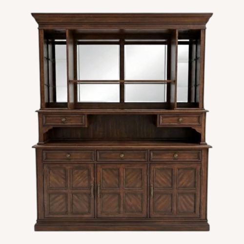 Used Pottery Barn Dark Brown Wood Sideboard for sale on AptDeco