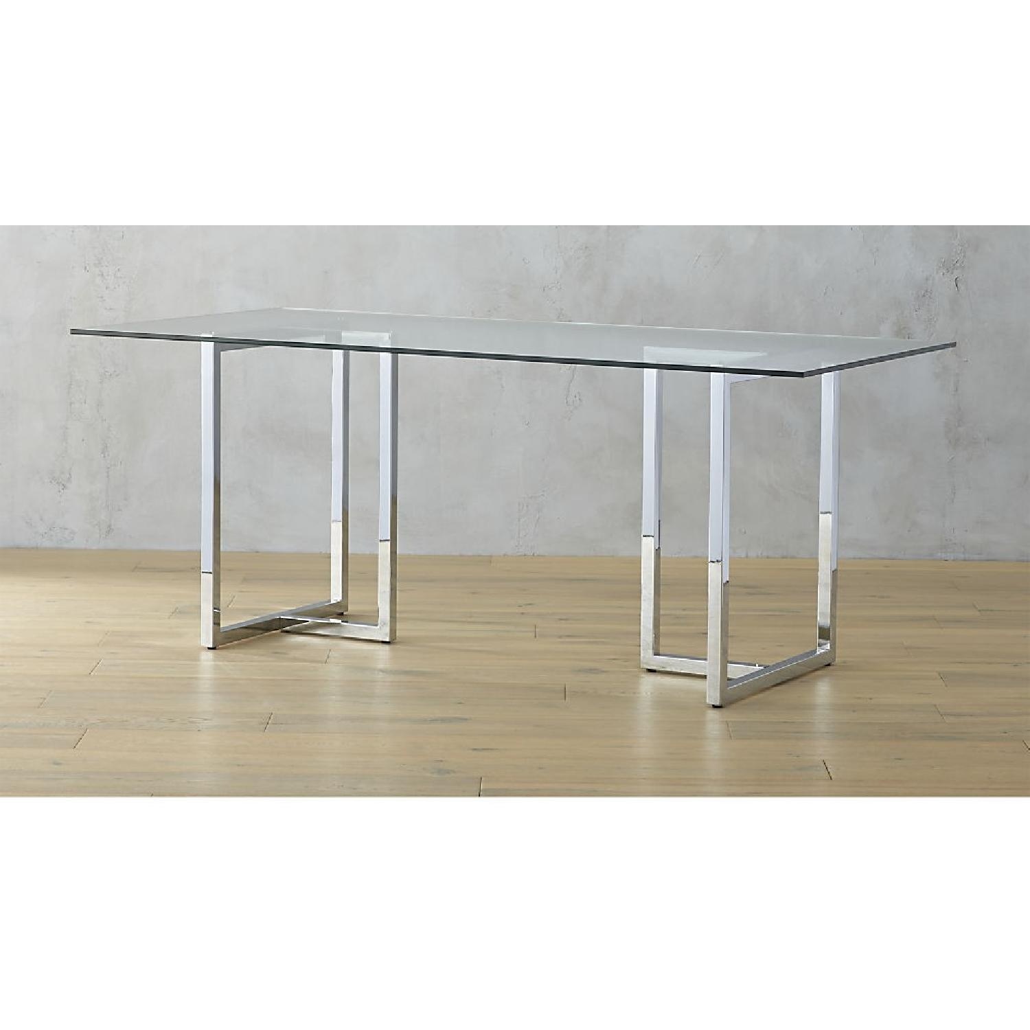CB2 Silverado Glass Table + 2 West Elm Chairs  - image-9