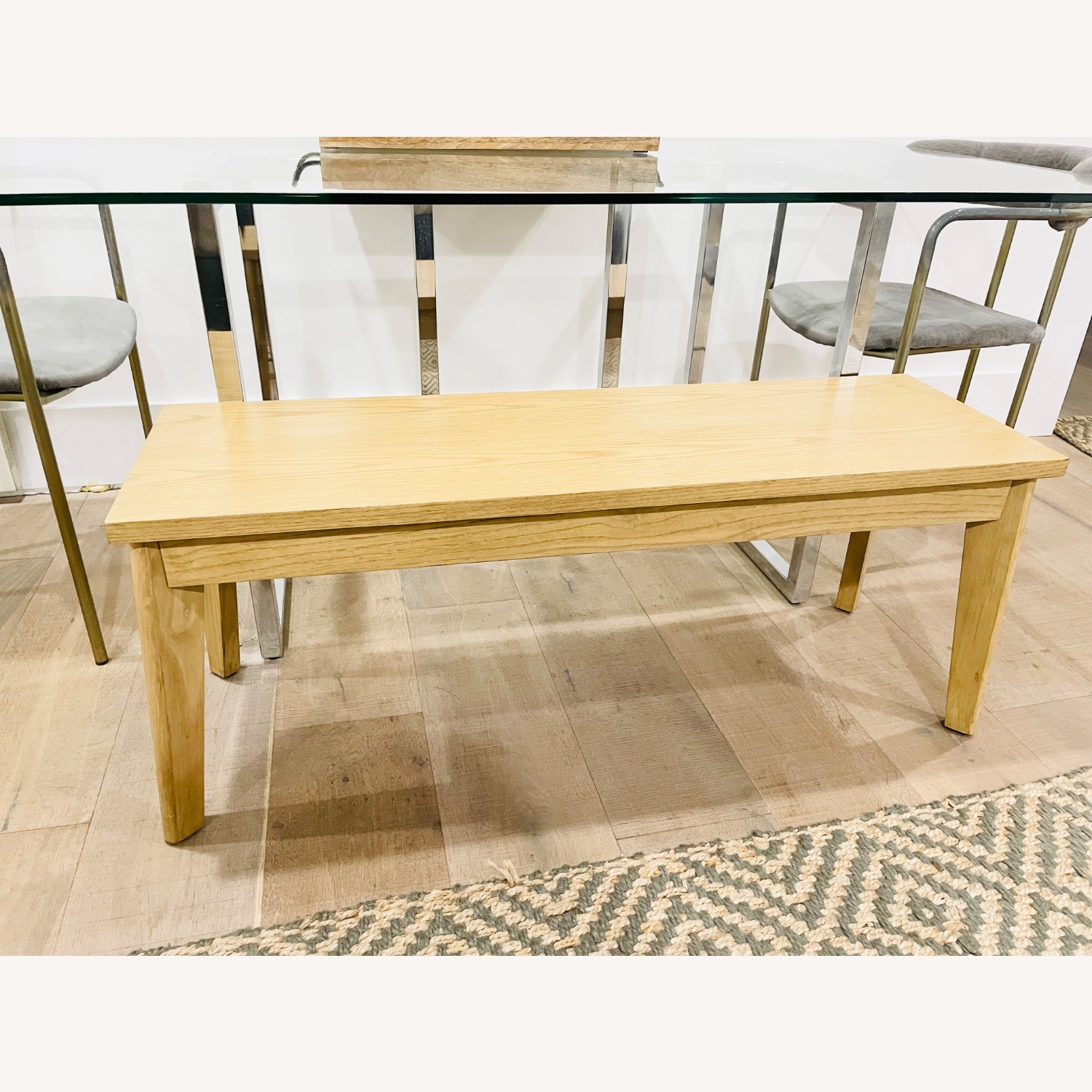 CB2 Silverado Glass Table + 2 West Elm Chairs  - image-7