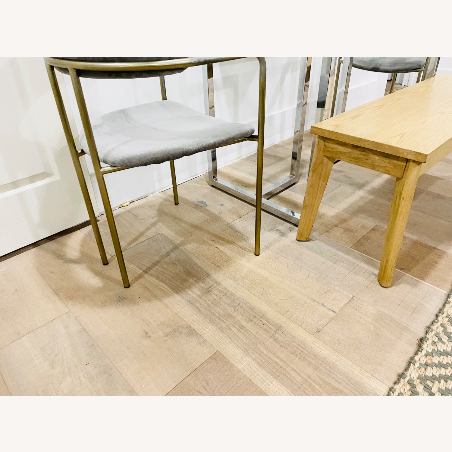 CB2 Silverado Glass Table + 2 West Elm Chairs  - image-2