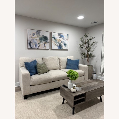 Used Bassett Natural Fabric 3+ Seater Sofa for sale on AptDeco