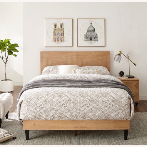 Used Solid Wood Queen Bedframe - George Oliver Davari for sale on AptDeco