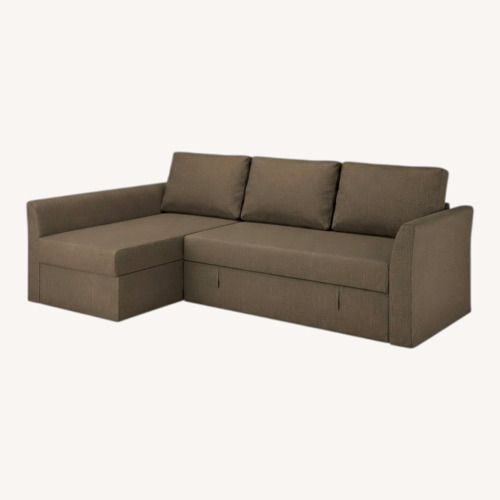 Used IKEA FRIHETEN Dark Brown Fabric 2 Piece Sectional for sale on AptDeco