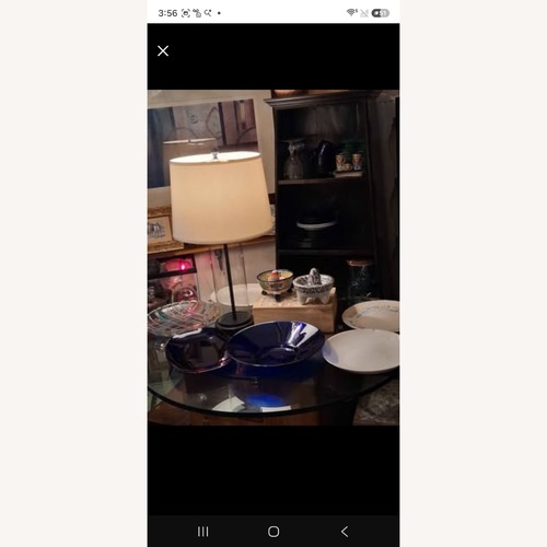 Used Ralph Lauren Payton Glass Table Lamp for sale on AptDeco