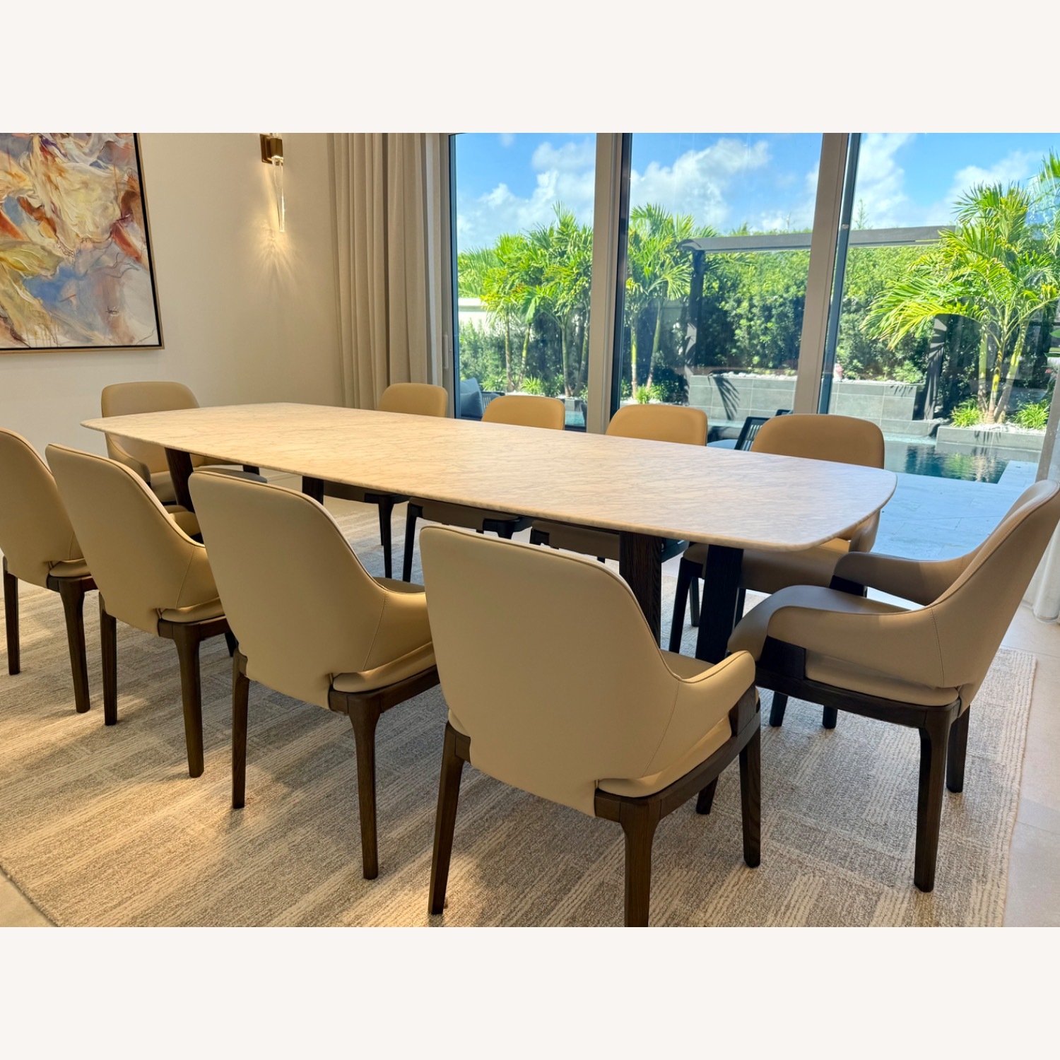 Arhaus Saint Germain Carrara Marble Dining Table - image-6