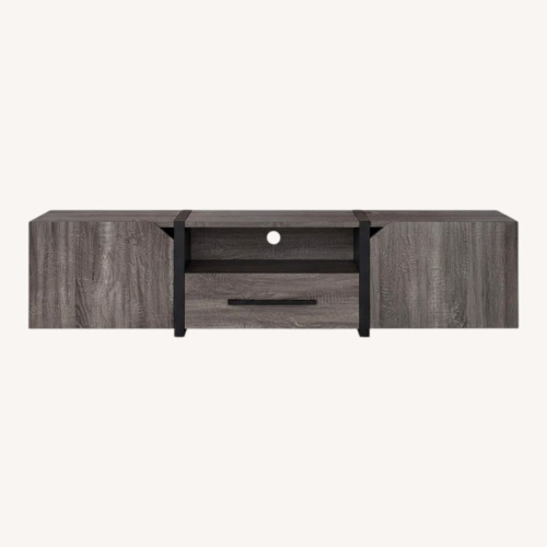 Used Furniture of America Dark Gray Wood Media Storage for sale on AptDeco
