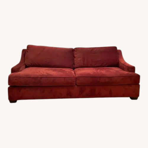 Used Apt2b Red Velvet Sleeper Sofa for sale on AptDeco