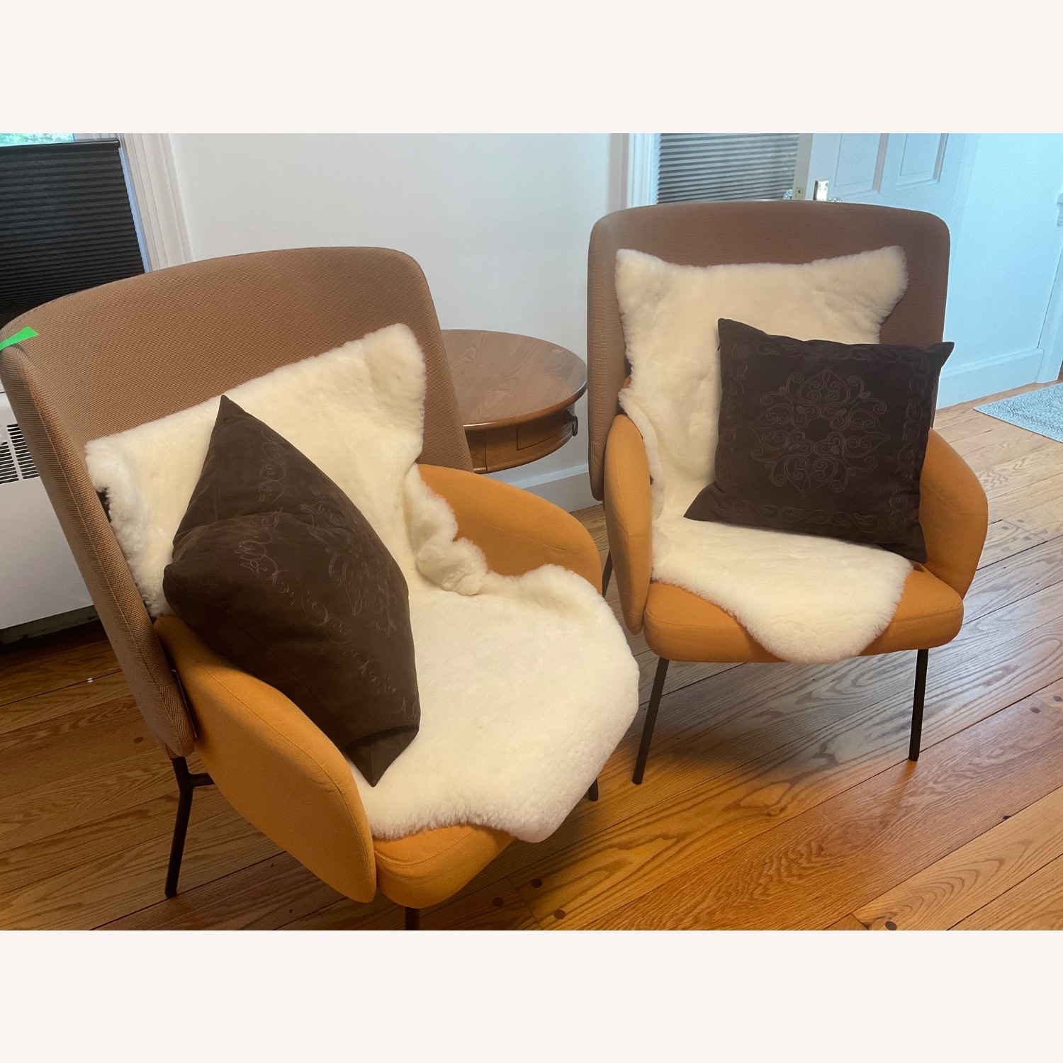 IKEA BINGSTA Gold Fabric Armchairs - Set of 4 - image-1