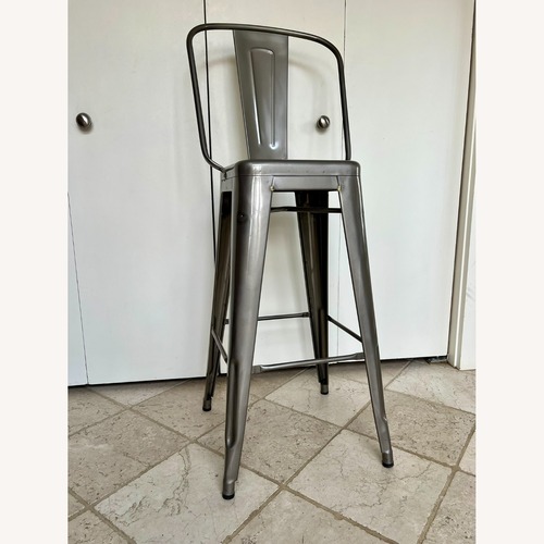 Used Design Within Reach Tolix France Barstools Gunmetal Gray for sale on AptDeco