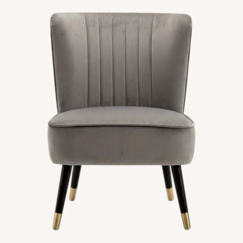 Used Wayfair Dark Gray Velvet Accent Chair for sale on AptDeco