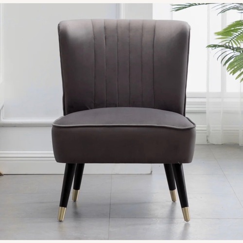 Used Wayfair Dark Gray Velvet Accent Chair for sale on AptDeco