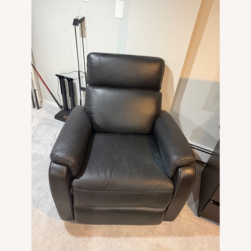 Used Black Leather Plug in Recliner for sale on AptDeco