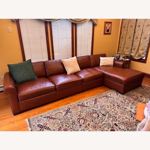 Used Ethan Allen Leather Sofa for sale on AptDeco