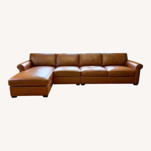 Used Ethan Allen Leather Sofa for sale on AptDeco