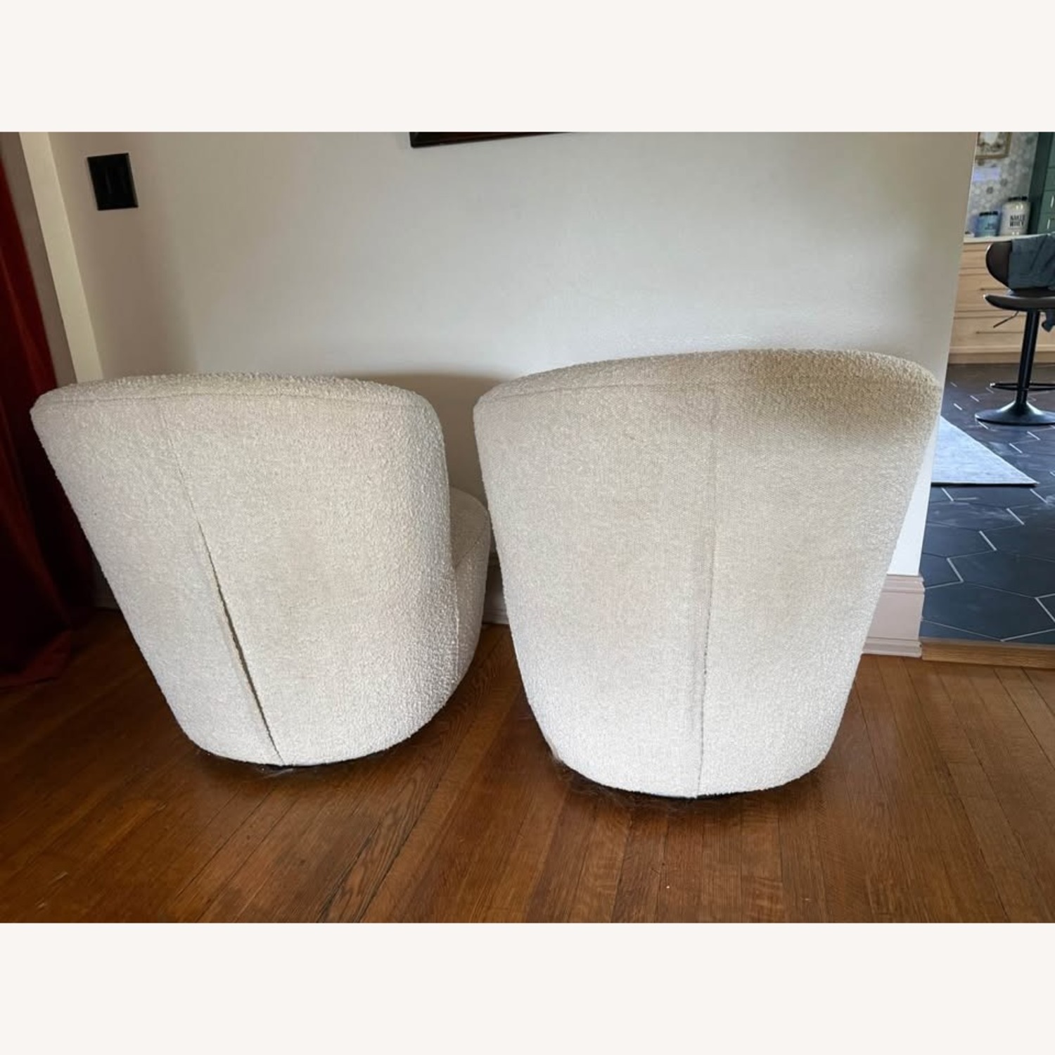 Poly and Bark Alma White Boucle Accent Chair - image-3