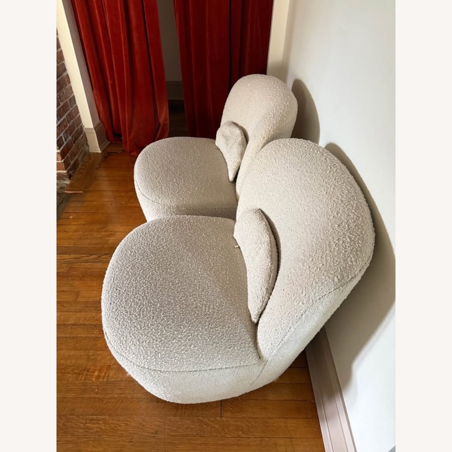 Poly and Bark Alma White Boucle Accent Chair - image-1