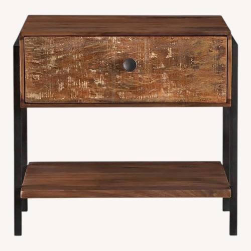 Used Crate & Barrel Atwood Light Brown Wood Nightstand for sale on AptDeco