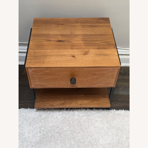 Used Crate & Barrel Atwood Light Brown Wood Nightstand for sale on AptDeco