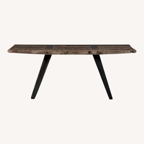 Used Crate & Barrel Phoenix Dark Brown Wood Desk for sale on AptDeco