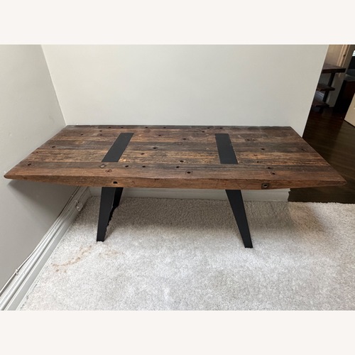 Used Crate & Barrel Phoenix Dark Brown Wood Desk for sale on AptDeco