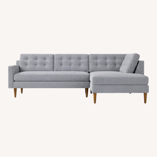 Used West Elm Drake 2-Piece Sectional Sofa — Gray for sale on AptDeco