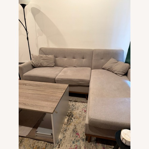 Used Weture 80" L-Shaped Sectional Chaise — Light Grey for sale on AptDeco