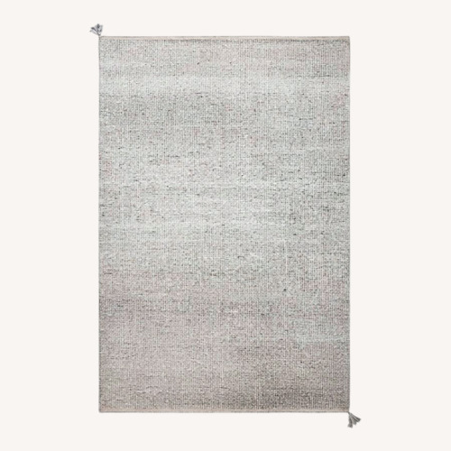 Used Nordic Knots Light Gray / White Area Rug 9' x 12' for sale on AptDeco